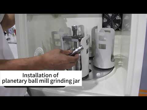 Installation of  planetary ball mill grinding jar