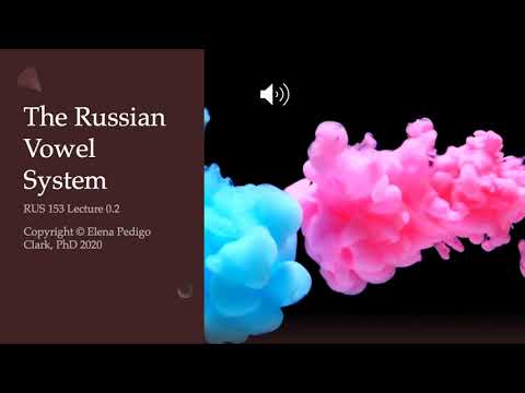 RUS 153 Lecture 0.2 Russian Vowel System
