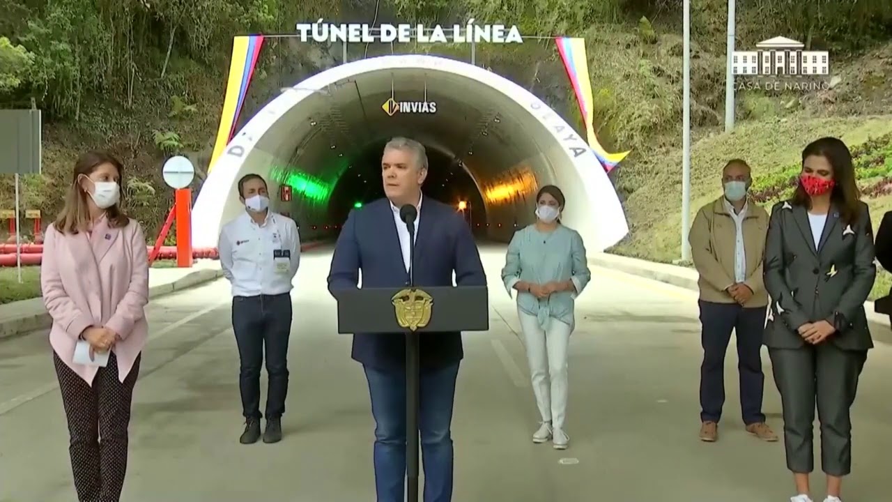 Colombia inaugura túnel que atraviesa Cordillera de los Andes