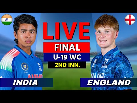 🔴 India U19 vs England U19, Final Match, U19 World Cup, Live Cricket Score, Fan Commentary, ENG BAT
