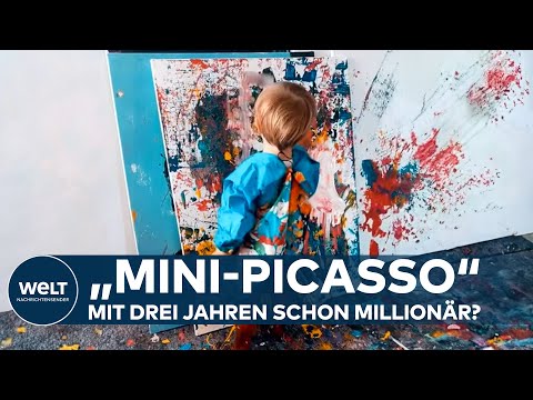 DREI JAHRE ALT UND SCHON MILLIONÄR?: "Mini-Picasso" Laurenz Schwarz begeistert die Kunstwelt