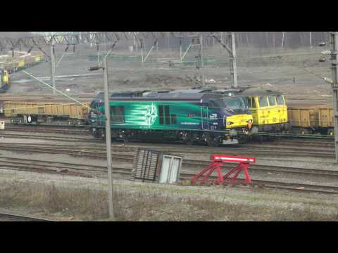 68019,with new  cow catcher in Bas Hall sidings Crewe 14,2,17
