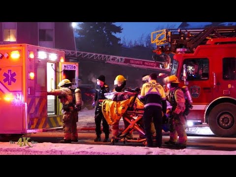 Longueuil: Firefighter from SSIAL among the injured in frigid cold apartment fire 1-11-2022