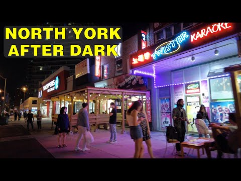 North York at Night - Friday on Yonge Street in Toronto (July 2021)