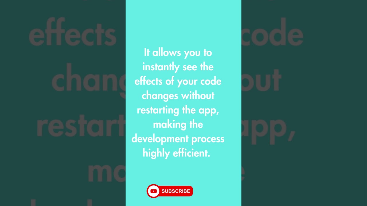 Daily Flutter Tip #1 - Use hot reload 🔥