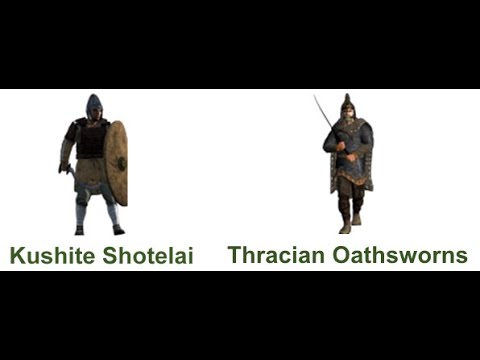 Total War: Attila 1vs1: Kushite Shotelai vs Thracian Oathsworns
