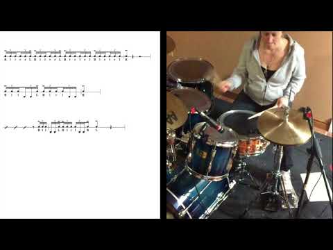 Cool Drum Fill! Six Stroke combinations on the drums! Doubles combined with singles, and double kick