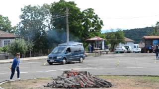 preview picture of video 'Nestinarstvo logs burning in Balgari, Bulgaria'