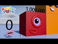 Looking For Numberblocks Step Squad ZERO To 1 Vs 10 To 15 MILLION HUGE Standing Tall Numbers Patter