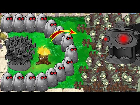 Doom Threepeater vs 999 Gargantuar Giaga vs Doom Dr. Zomboss | Plants vs Zombies Crumbs mode