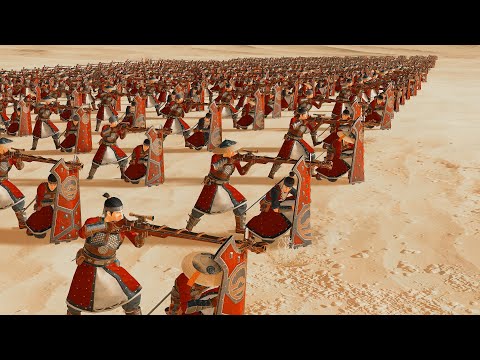 1,280 Crane Gunners Vs 3,200 Black Orcs | Total War Warhammer 3 | Cinematic