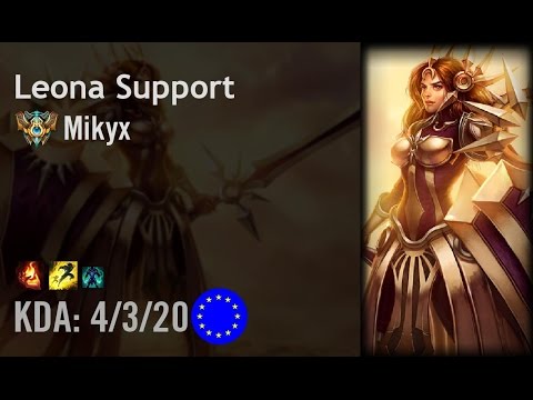Leona Support vs Soraka - Mikyx - EUW Challenger Patch 6.9