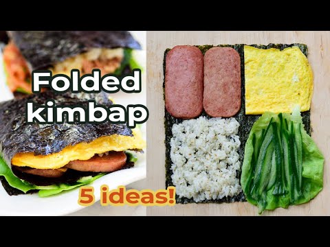 Folded kimbap (접는김밥) - kimbap sandwiches 5 ways!