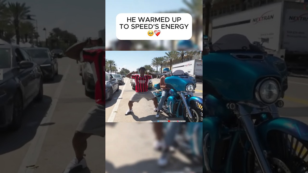 ISHOWSPEED WHOLESOME DANCE WITH BIKER ❤️‍🩹