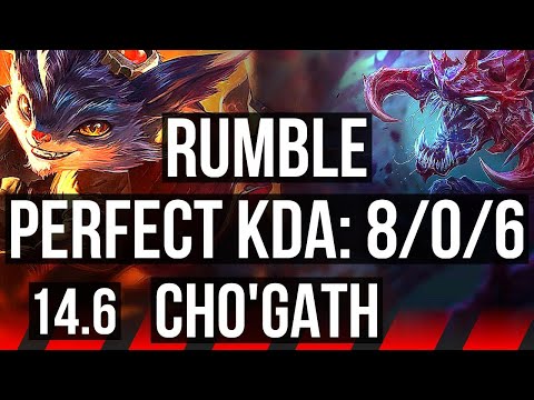 RUMBLE vs CHO'GATH (TOP) | 8/0/6, Legendary, 400+ games | EUW Master | 14.6