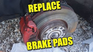 How to Change Replace Brake Pads and Fix Brakes Squeaking Noise on Audi TT Mk2