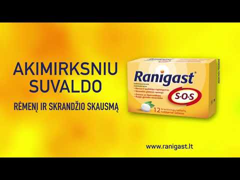 RANIGAST S-O-S, 12 kramtomųjų tablečių