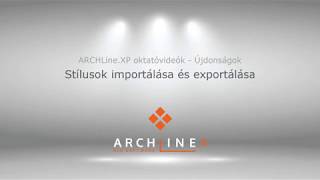 Stílusok importálása és exportálása - ARCHLine.XP