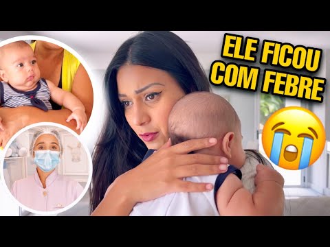 CUIDANDO DO MEU FILHO COM FEBRE!! *reação da vacina* 😭 mostrei tudo.