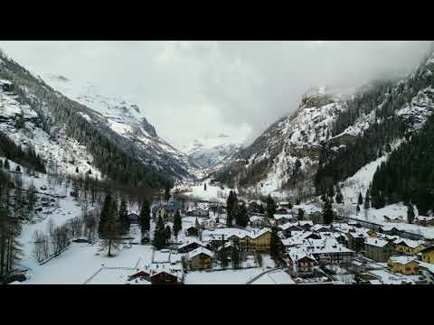 Exploring Gressoney-Saint-Jean in 4k | Aerial Views | March 28, 2024