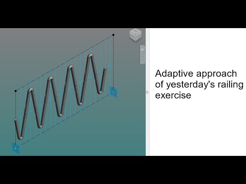 Everyday Revit (Day 393) - Adaptive approach of yesterday's railing family