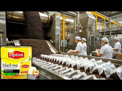 How BLACK TEA is Made in Factory - Tea Factory Process ☕️☕️