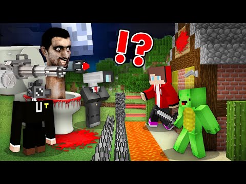 Scary SKIBIDI TOILET and AGENT CAMERAMAN vs JJ and Mikey Security Base in Minecraft Challenge Maizen
