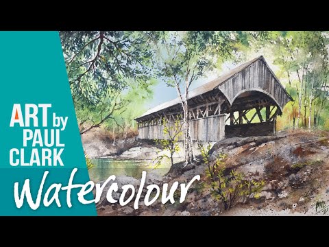 How to Paint a Covered Bridge in Watercolour