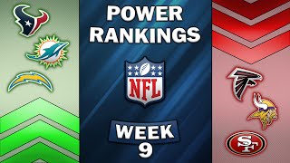 Week 9 NFL Power Rankings!