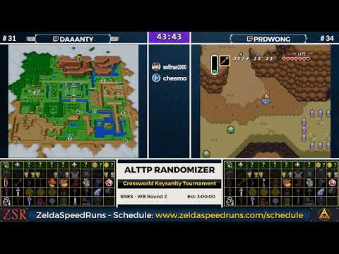 ALttPR Crossworld Keysanity Tournament: WB Round 2 - Daaanty vs. prdwong (Part 2)