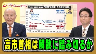 【内閣支持率・自民党支持率を分析】高市首相は解散に踏み切るか 橋本五郎×中北浩爾 2025/11/21放送＜後編＞【BSフジ プライムニュース】