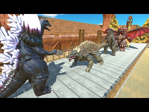 Shin Godzilla vs Ghidorah Arena Death Run - Animal Revolt Battle Simulator