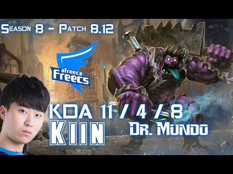 AFs Kiin DR. MUNDO vs JAX Top - Patch 8.12 KR Ranked