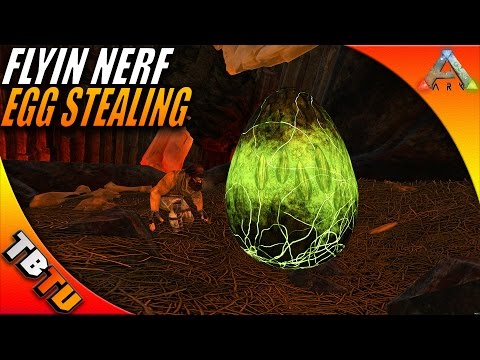 🚩 FLYING NERF! STEALING WILD WYVERN EGGS! ARK V256 SCORCHED EARTH WYVERN EGG  STEALING!