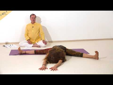 Sitzende Grätsche mit Handflächen am Boden - Yoga Asana Lexikon