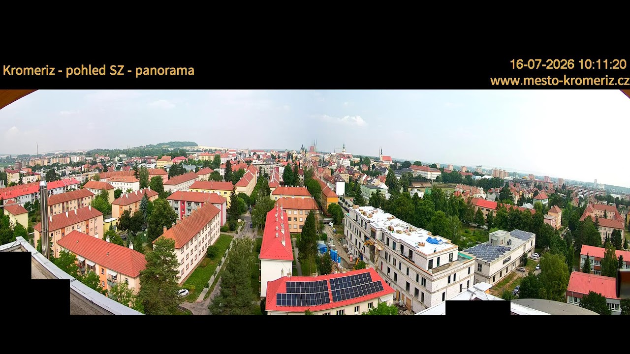 Live webcam view of Kroměříž Northwest Panorama