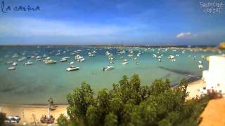 preview picture of video 'HD Tilt Shift Webcam Time Lapse - La Savina - Formentera'