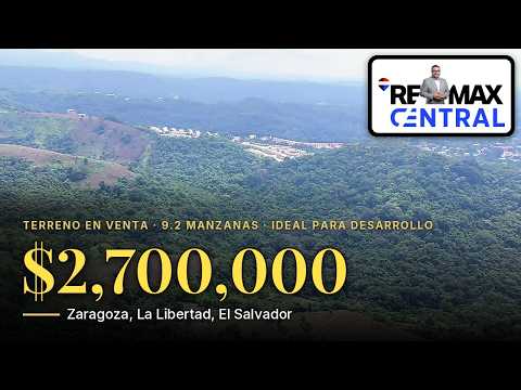 $2,700,000 | Terreno de 9.2 manzanas en Zaragoza, La Libertad, El Salvador