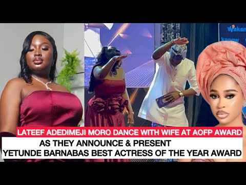 SO SWEET! SEE MOMENT LATEEF ADEDIMEJI DANCE MORO DANCE WITH WIFY MOBIMPE AT AOFP AWARD 2024