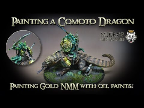 Painting a Comoto Dragon and Lizardman Kroxigor in oils!