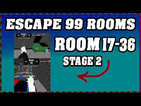 ROOM 17-36 Stage 2 ESCAPE 99 ROOMS Roblox Walkthrough [Full Guide English] 🗝️