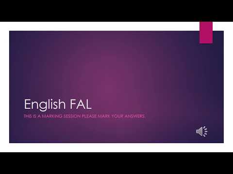 ENGLISH GRAAD 8: 12 Junie 2020 - periode 2 (12082)