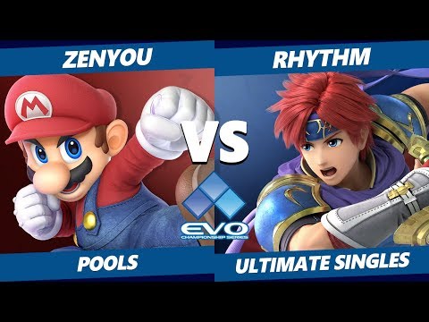 EVO 2019 SSBU - Zenyou (Mario) Vs. Rhythm (Roy) Smash Ultimate Tournament Pools