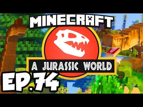 Jurassic World: Minecraft Modded Survival Ep.74 - T-REX DINOSAUR HEAD!!! (Dinosaurs Modpack)