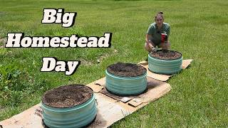 A Full Homestead Day | Garden Planting, Bees & Pond Updates