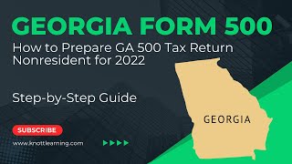 How to file Georgia Form 500 for a Nonresident with Rental Property