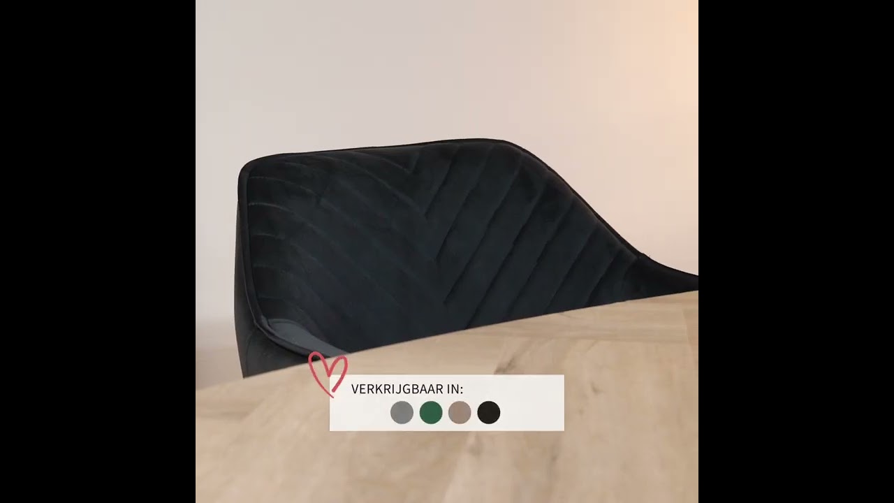 Velvet eetkamerstoel Fiona taupe