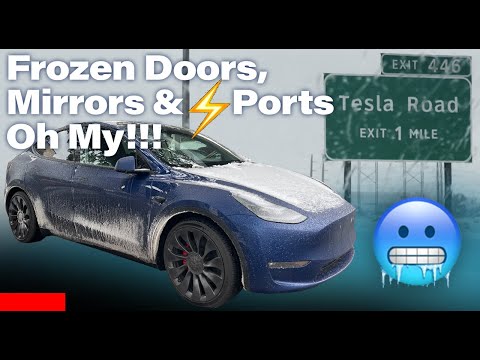 🥶 Visiting GigaTexas in a Model Y Performance During a MASSSIVE Austin Ice Storm 🥶