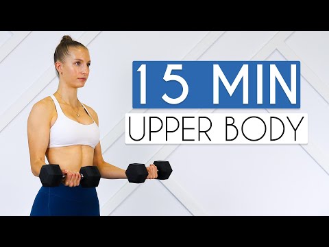 FULL UPPER BODY WORKOUT (15 min At Home with Dumbbells)