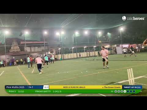 Pink Misfits 2025 vs The Green Giants | Trees Premier League-7th Edition (League Matches) | Live - M